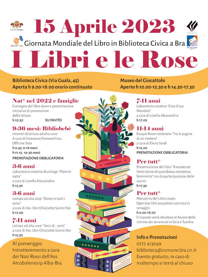 Alla biblioteca di Bra torna il connubio solidale tra libri e rose