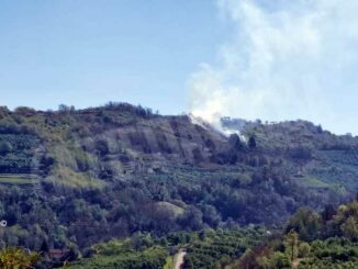 Incendio boschivo a San Rocco Cherasca: spegnimento in corso