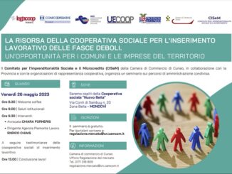 Inclusione lavorativa: se ne parlerà a Mondovì in un seminario con le  testimonianze delle cooperative sociali