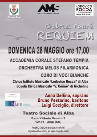 “Requiem” di Fauré con la partecipazione del coro di voci bianche dell’Istituto Musicale di Alba