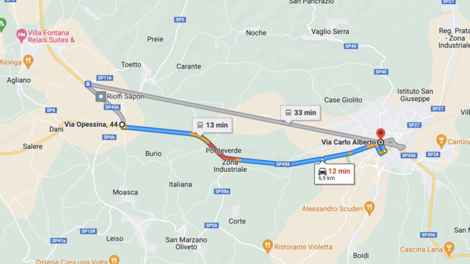 Scontro frontale a Nizza Monferrato, un morto e una donna gravemente ferita
