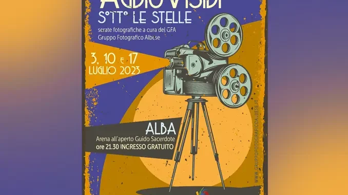 Seconda serata di “Audiovisivi Sotto le Stelle”, a cura del Gruppo Fotografico Albese