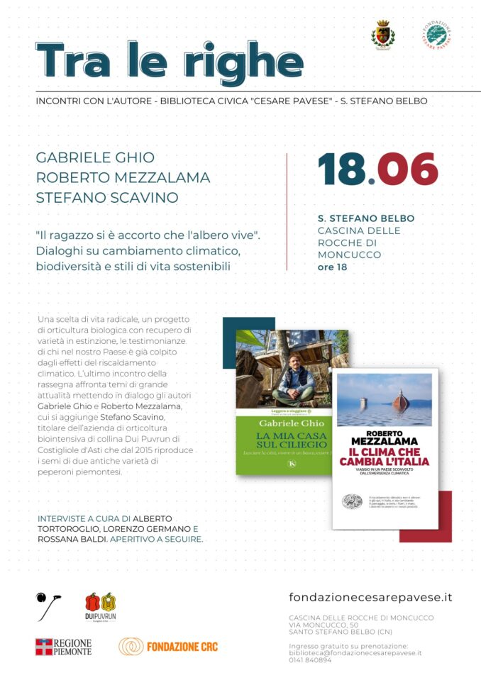 A Tra le righe Mezzalama, Ghio e Scavino dialogano sul cambiamento climatico e stili di vita alternativi