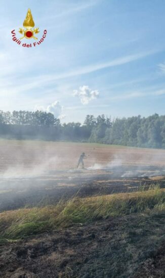 Vasto incendio sterpaglie tra corso Savona e corso Alessadria ad Asti, intervenuti i VVF del distretto cittadino 1