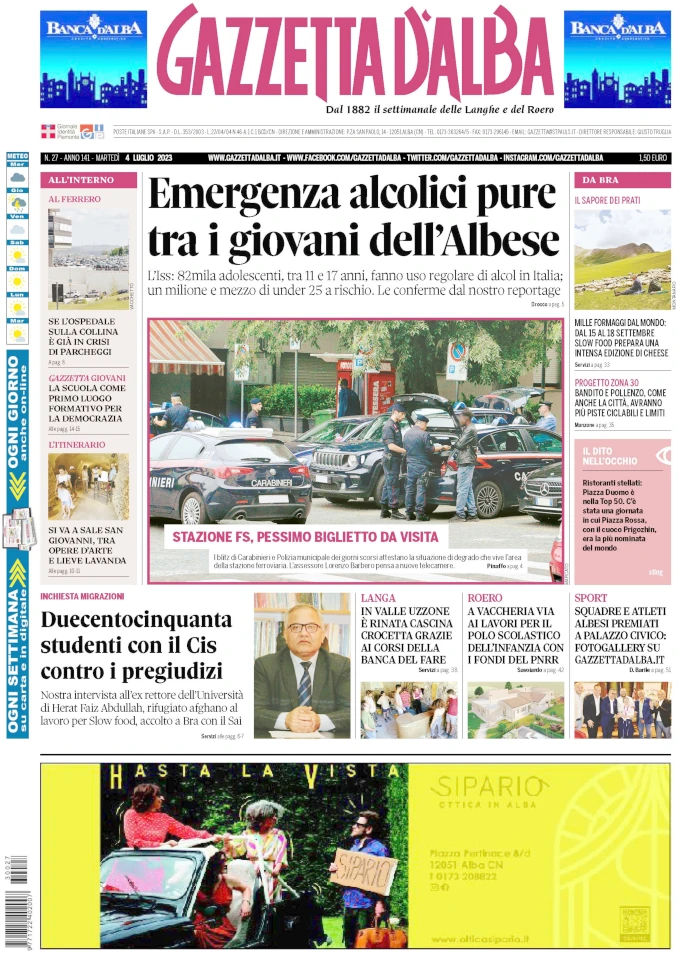 La copertina di Gazzetta d’Alba in edicola martedì 4 luglio