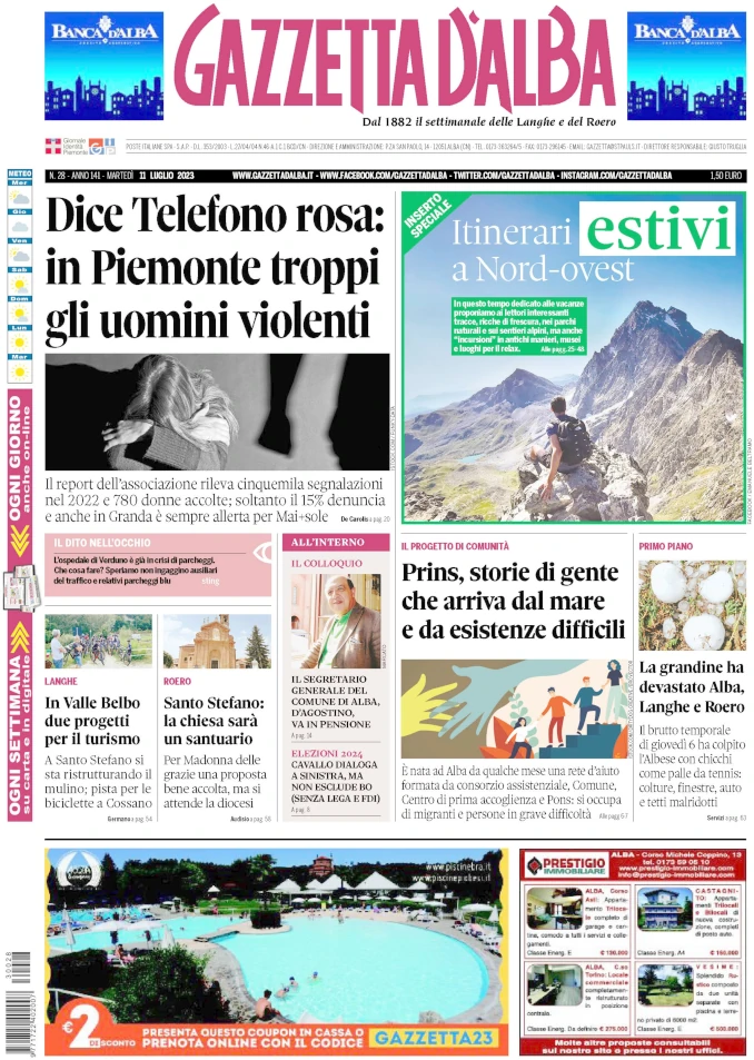 La copertina di Gazzetta d’Alba in edicola martedì 4 luglio 1