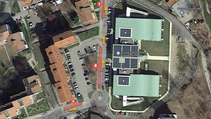 Nuova viabilità scuola media Pertini_08_2023 (2) Ultimato il cantiere per la viabilità e i parcheggi definitivi della scuola media della Moretta ad Alba 1