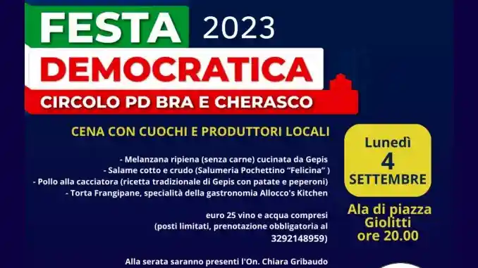 Il Pd braidese inaugura la festa democratica