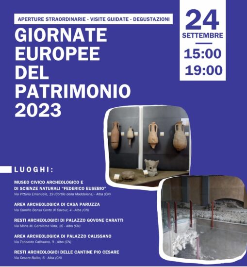 Iniziative per le Giornate Europee del Patrimonio, domenica 24 settembre ad Alba 1