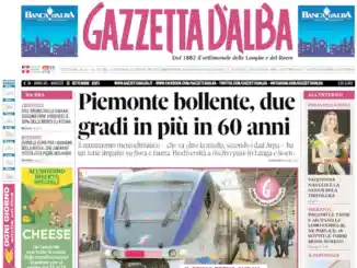 La copertina di Gazzetta d’Alba in edicola martedì 12 settembre