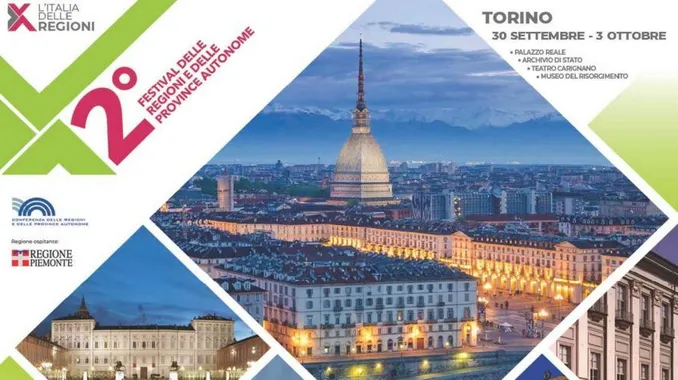 A Torino dal 30 settembre al 3 ottobre c'è L'Italia delle Regioni 2023