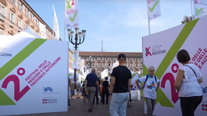Seconda edizione del Festival delle Regioni e delle Provincie autonome, aperto il villaggio in piazza Castello