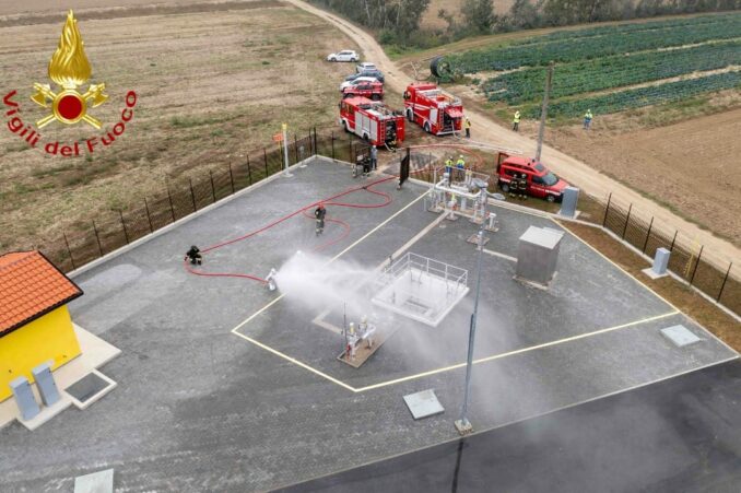 Esecitazione del nucleo NBCR dei Vigili del fuoco di Asti presso l’impianto Snam di San Marzanotto (Fotogallery) 1