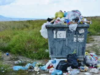Sette grossi sacchi di rifiuti raccolti ad Asti dai volontari di Puliamo il mondo