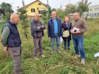 Il direttore del museo Craveri in visita al bosco del Rotary club Bra