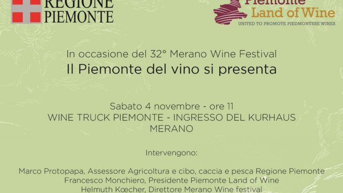 I vini eccellenti del Piemonte al 32° WineFestival di Merano
