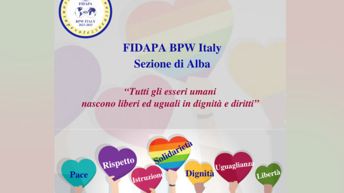 Fidapa Bpw Italy – Sezione di Alba per la Giornata mondiale dei diritti umani