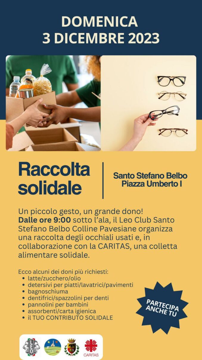 A Santo Stefano Belbo una raccolta solidale insieme alla Caritas