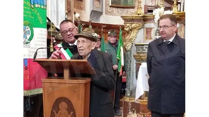 È morto il decano degli Alpini Giovanni Alutto. Aveva 107 anni