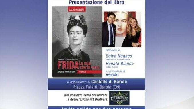 Salvo Nugnes presenta il libro "Frida, la mia storia vera" al museo di Barolo col sindaco della città