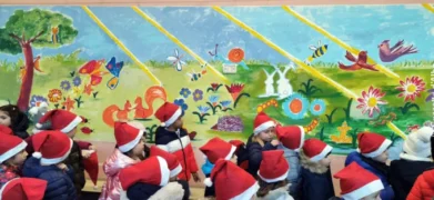 Murales e festa di Natale per l