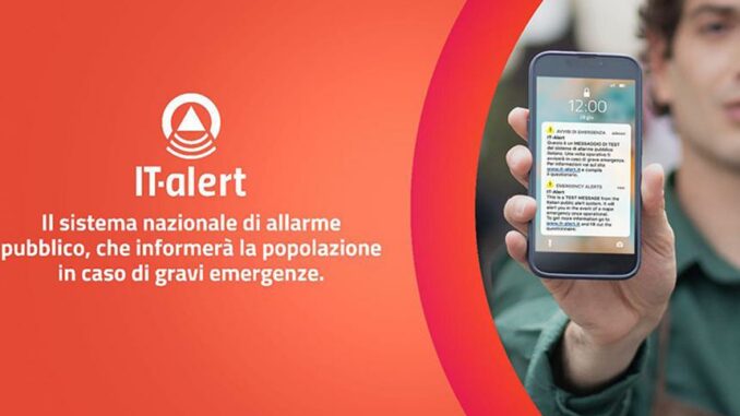 IT-Alert: il secondo test, lunedì 22 gennaio, nel Torinese