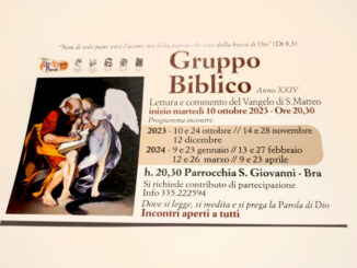 Gruppo Biblico a San Giovanni Battista questa sera alle 20.30