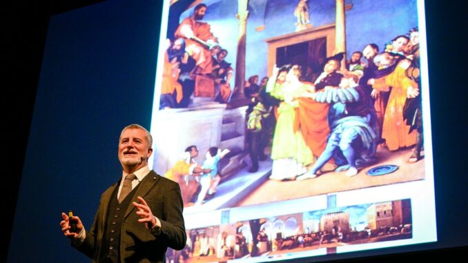 Giovanni Carlo Federico Villa al teatro Sociale con una grande conferenza su Lorenzo Lotto