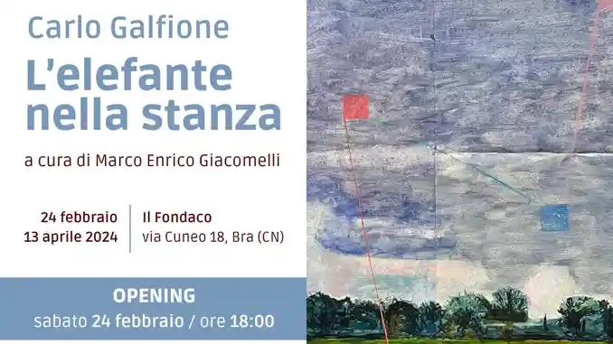 L’elefante nella stanza di Carlo Galfione sarà in mostra al Fondaco di Bra