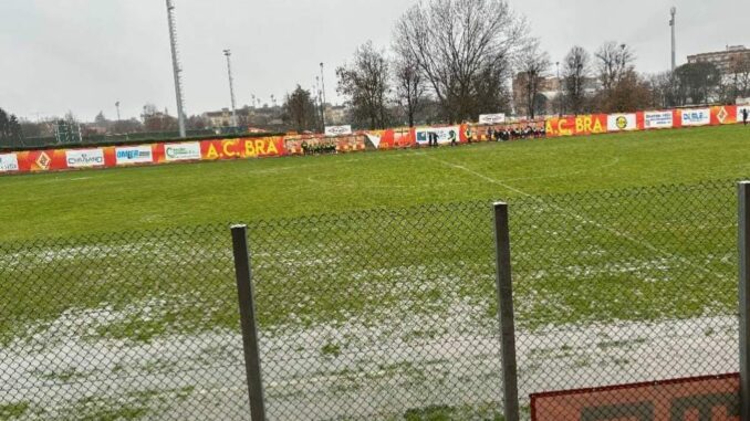 Bra-Derthona di Serie D: sospesa a fine primo tempo per campo impraticabile
