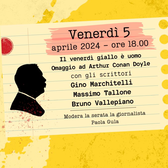 “Il venerdì giallo è uomo. Omaggio ad Arthur Conan Doyle”, venerdì 5 aprile in sala Beppe Fenoglio ad Alba