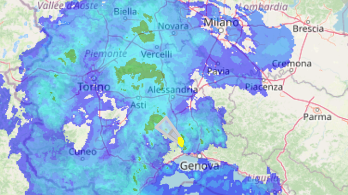 Maltempo: pioggia e nevicate intense in Piemonte