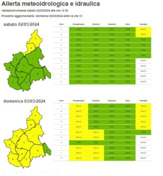 Maltempo: pioggia e nevicate intense in Piemonte 1