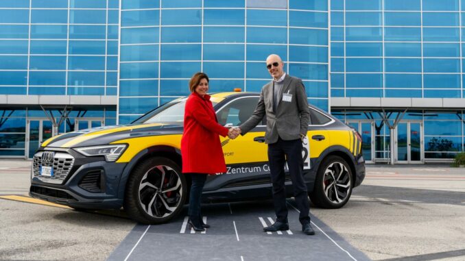 La nuova Audi Q8 elettrica debutta all'aeroporto di Cuneo 1