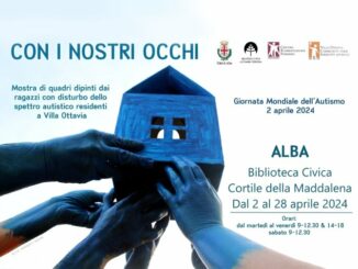 “Con i Nostri Occhi”, ad Alba una mostra con opere dei ragazzi autistici ospiti della comunità Villa Ottavia di Piobesi d’Alba