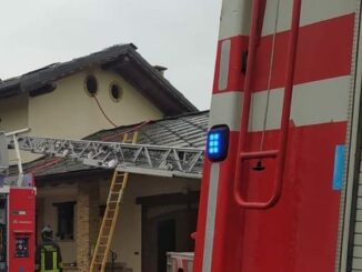 Principio di incendio di un tetto a Beinette