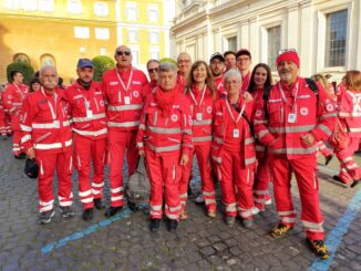 Monesiglio con la sua delegazione, fra gli oltre 6000 volontari della Croce Rossa Italiana che hanno incontrato Papa Francesco