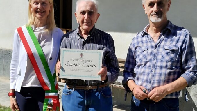 Erminio Cerutti spegne cento candeline a Santo Stefano Belbo