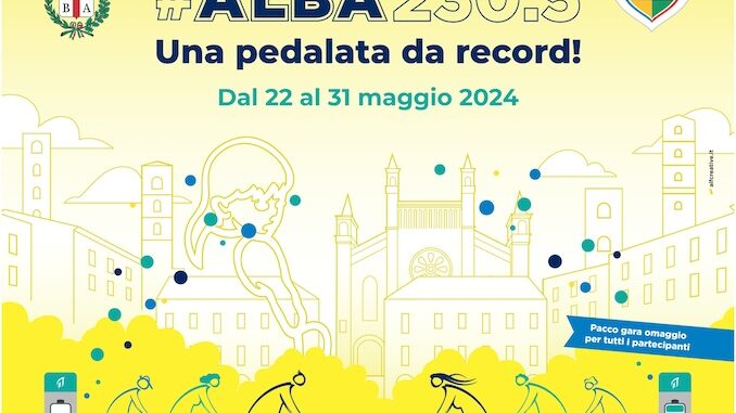 Alba rende omaggio al Tour de France con una pedalata no stop su cyclette in piazza Ferrero per 230.5 ore consecutive 1