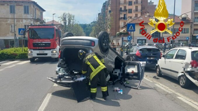 Incidente stradale in corso IV Novembre a Saluzzo
