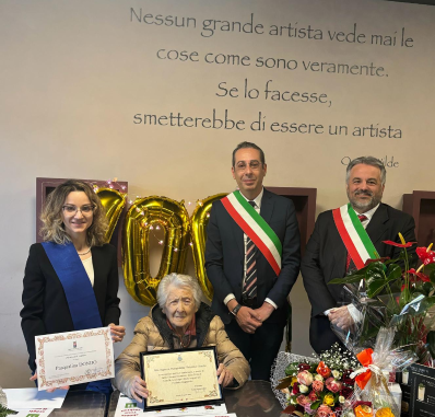 Patriarchi dell'Astigiano, Pasqualina ha spento 100 candeline a Canelli