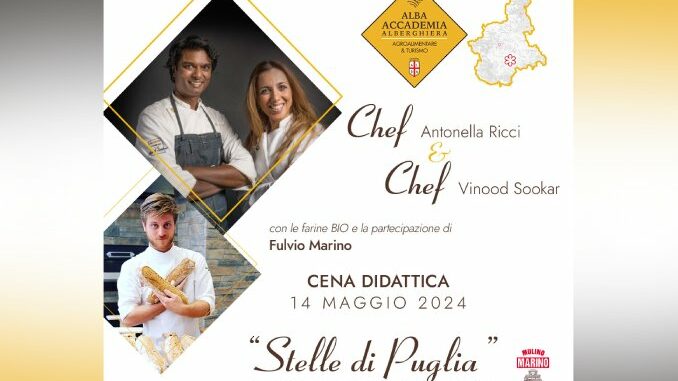 Alba Accademia Alberghiera - Il 14 maggio, Cena Didattica "Stelle di Puglia"