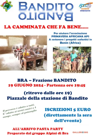 A Bandito una camminata che fa bene per aiutare don Max in Benin