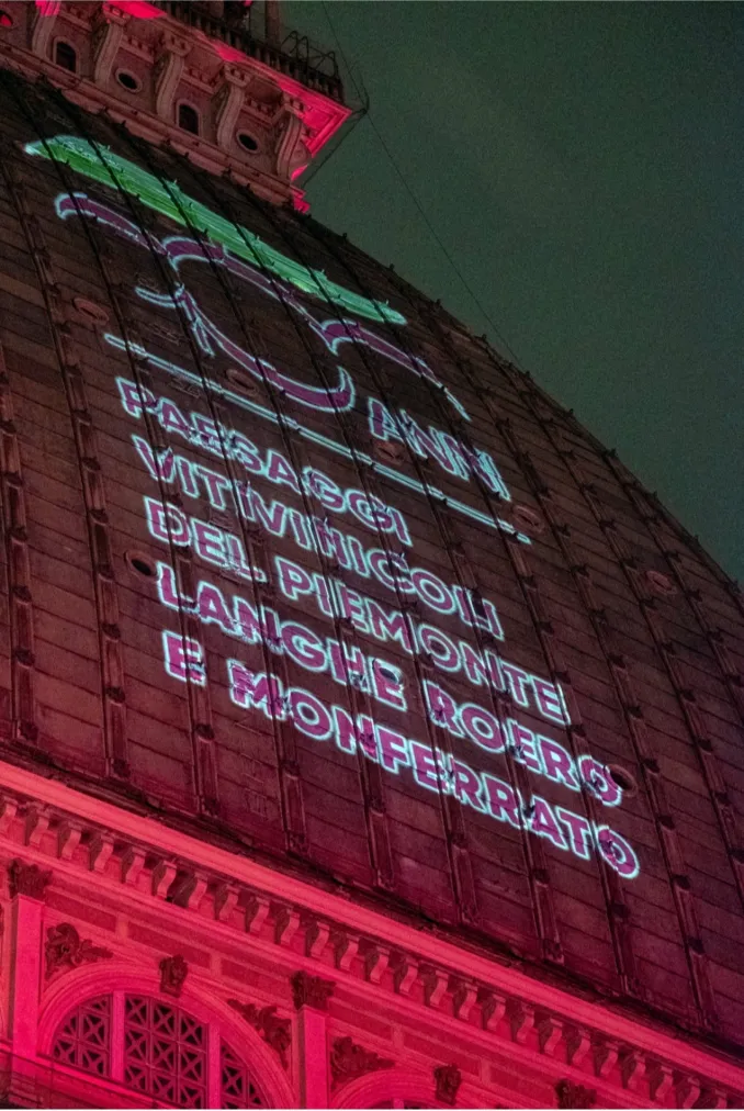 Anche la Mole Antonelliana celebra il decennale Unesco dei paesaggi vitivinicoli