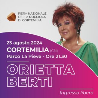 Orietta Berti alla Fiera nazionale della nocciola di Cortemilia