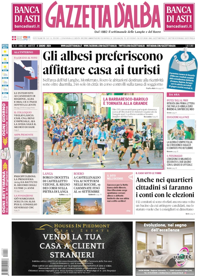 La copertina di Gazzetta d’Alba in edicola martedì 4 giugno