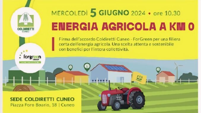 Giornata ambiente, Coldiretti Cuneo: con produzione di energia pulita agricoltori si confermano primi custodi dell’ambiente