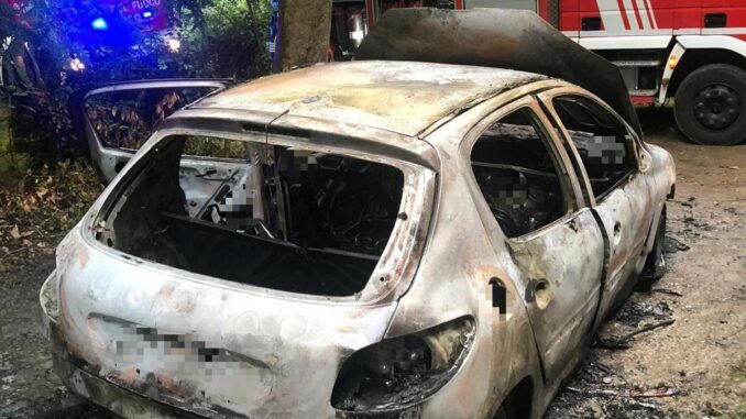 auto cervere Auto in fiamme a Cervere, nessu