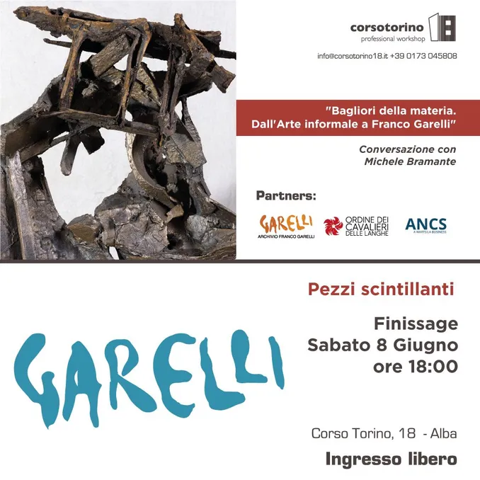L'arte informale di Franco Garelli verso il finissage, ad Alba, sabato 8