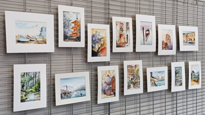 Mostra alla Biblioteca civica di Alba: “Il mio mondo”, gli acquerelli di Doriana Claudio 2